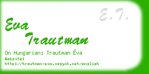 eva trautman business card